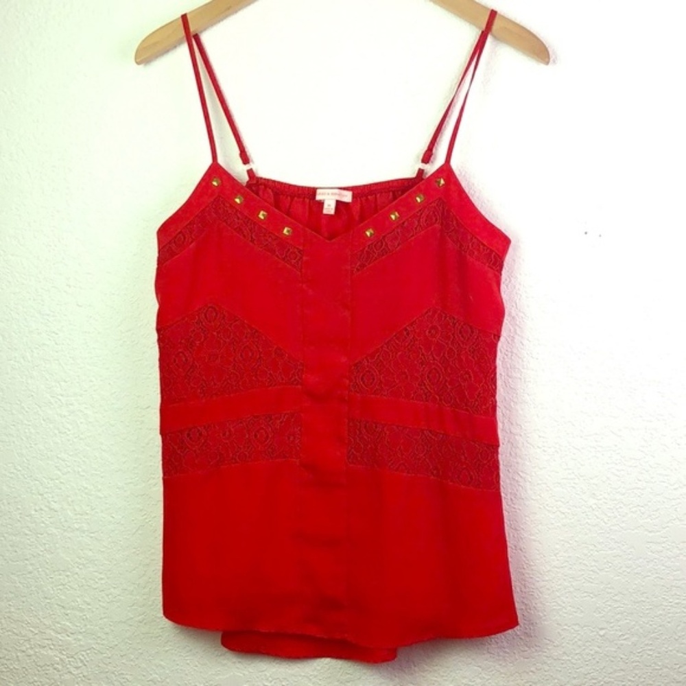Margo & Sebastian Studded Lace Cami